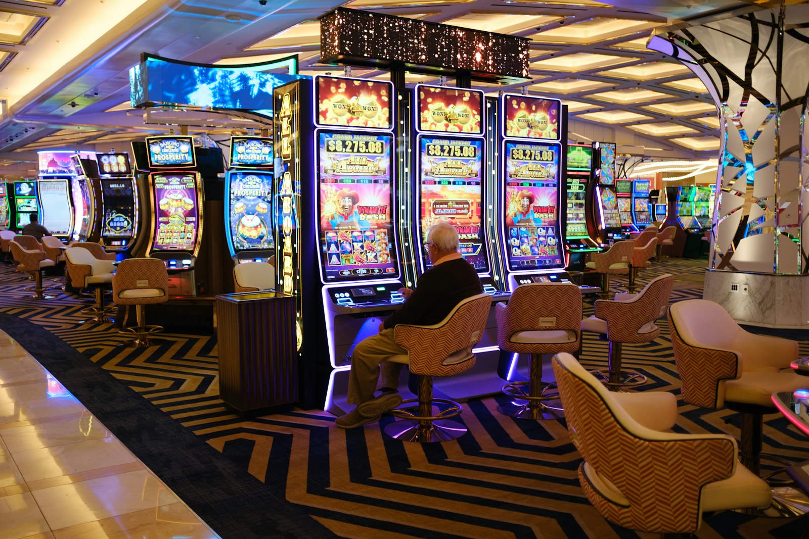 Casino slot machines on a gaming floor